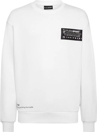 Plein Sport Sweatshirt met ronde hals - Heren - Sportshirts - Wit - 2XL - Katoen - Fitness