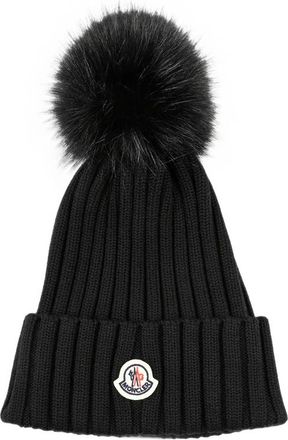 Moncler Wool Beanie With Pom Pom