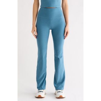 Beyond Yoga Practice Space Dye High Waist Pants in Vintage Denim Blue Heather at Nordstrom Rack, Size X-Small