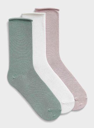 LEMON Womens Ultra-soft monochrome socks 3-pack