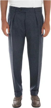 Berwich Uomo, Pantaloni, Blu, M, new