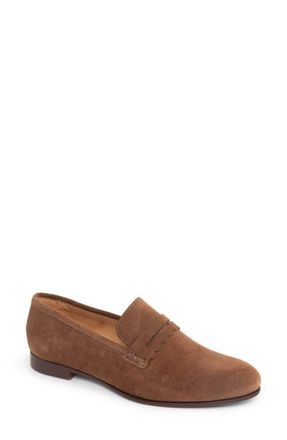 Patricia Green Blair Penny Loafer in Chocolate Suede at Nordstrom, Size 7.5
