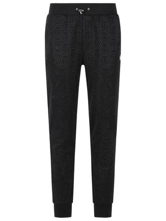 Philipp Plein Paisley Black Cotton Blend Pants