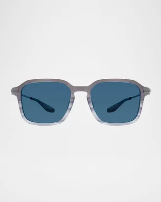 Barton Perreira Men & apos;s Delon Acetate and Titanium Rectangle Sunglasses