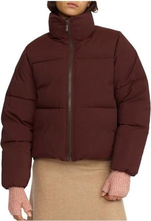 Selfhood Short Puffer Winterjacke f&uuml;r Damen | rot