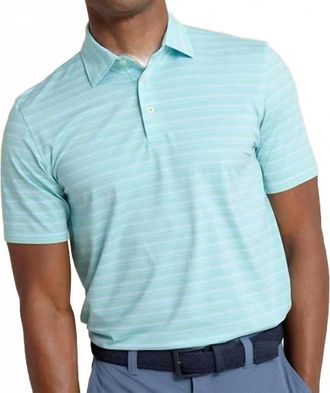 Southern Tide Brrreeze Pearl Cove Stripe Polo In Mint