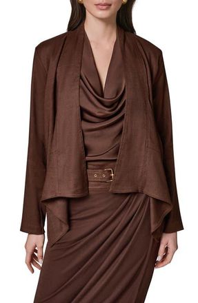 DKNY Drape Front Jacket in Canyon at Nordstrom, Size X-Small