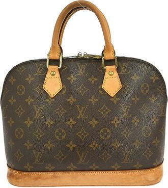 Louis Vuitton Alma Handbag Monogram Canvas Brown Canvas Handbag (Pre-Owned)
