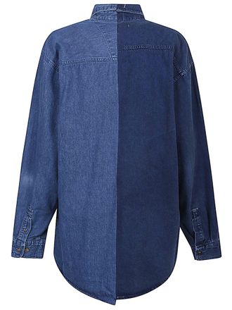 E.L.V. Denim Upcycled Denim Cotton Shirt - Blue