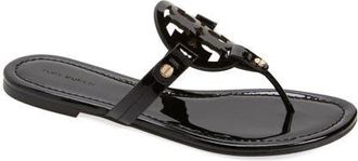 Tory Burch Miller Thong Sandal in Perfect Black at Nordstrom, Size 10.5