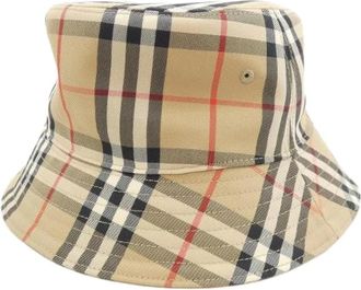 Burberry Pre-owned Vintage Hoed - Heren - Vintage Accessoires - Beige - ONE Size - Katoen - Vintage