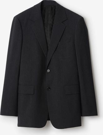 Burberry Wool Blend Tailored Jacket