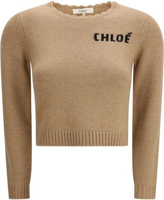 Chlo&eacute; Brown Wool Womens Sweatshirt