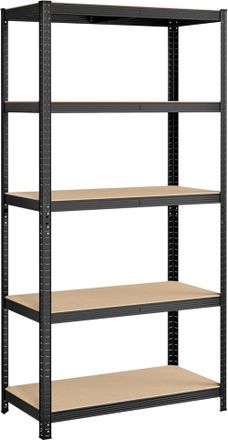 Songmics Estanter&iacute;a pesada de 5 niveles de 50 x 100 x 200 cm de color negro