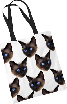 Bang Tidy Clothing Cat Tote Print Bag - Siamese Cat Shopping Shoulder Bag Gifts
