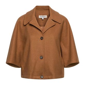 &Co Woman Jassen, Dames, Bruin, L, Wol, Korte Jas van Wollook