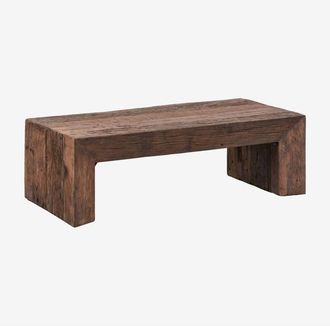 Sklum Mesa De Centro Rectangular 120x60 Cm En Madera Reciclada Juvira Sklum