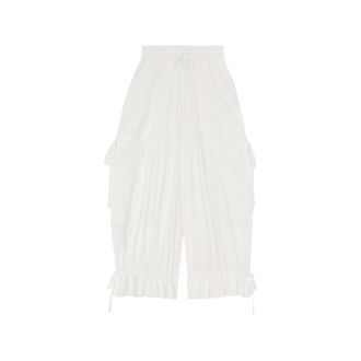 Ganni Ruffled Drawstring Trousers