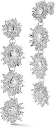 Sphera Milano Floral Linear Drop Earrings in Silver at Nordstrom Rack