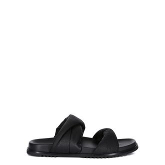 Rick Owens Hollywood Twisted Granola Sandals - female - Rick Owens - Sliders - Black - 7 UK - Shoes