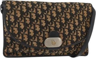 Dior Pre-owned Shoulder Bags, female, Multicolor, Size: ONE SIZE Pre-owned Trotter Canvas Shoulder Bag