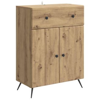 vidaXL Aparador Roble Artisan 66 X 34,5 X 90 Cm Madera De Ingenier&iacute;a Vidaxl