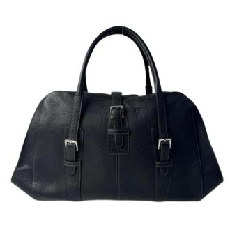 Loewe Pre-owned Leren Handtas - Dames - Pre-owned - Zwart - Maat: ONE Size Leer