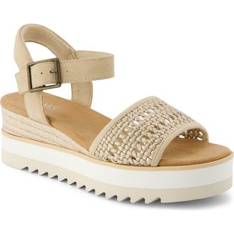 Toms Diana Platform Wedge Sandal in Gold at Nordstrom Rack, Size 6