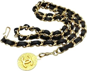 Chanel Pre-owned Belts, female, Black, Size: ONE SIZE Pre-owned Chain Belt