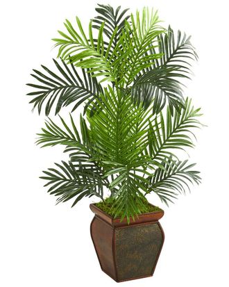 Nearly Natural 3Ft Paradise Palm Artificial Tree In Decorative Planter