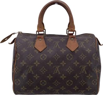 Louis Vuitton Pre-owned Womens Vintage Cloth Handbag Speedy - Brown Cotton - One Size