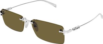 Gucci Brown Rectangular Mens Sunglasses GG1941S 002 56