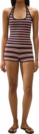 Faithfull The Brand Playa Mini Cila Stripe Short In Navy