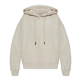 Off-white Hoodies, female, Beige, Size: XS Half Arrow Hoodie