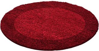 Nazar Rugs Alfombra shaggy bicolor para sal&oacute;n Rojo-200x200