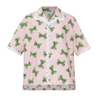 Moschino Shirts, female, Pink, Size: XS Printed Shirt
