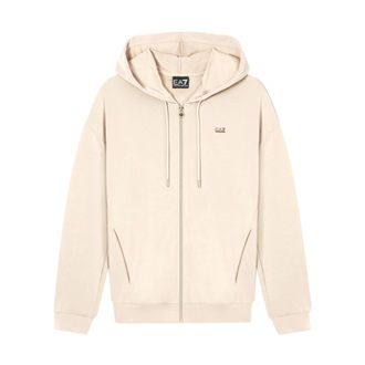 Emporio Armani Zip-through Sweatshirt - female - Emporio Armani EA7 - Zip-throughs - Beige - XS - Sweatshirts & Hoodies