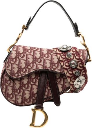 Dior Pre-owned Dior Mini Oblique Canvas Saddle Bag Ladies 05-RU-0119