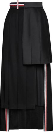 Thom Browne Gonna lunga plissettata - Nero