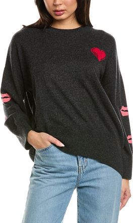 Brodie Kisses Crewneck Wool & Cashmere-Blend Sweater