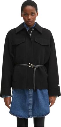Sportmax Lichte jassen - Dames - Zomerjassen - Zwart - S - Wol - Jassen