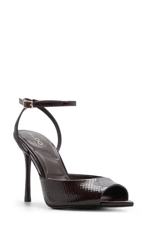 Aldo Belen Ankle Strap Pointed Toe Sandal in Maroon at Nordstrom, Size 6.5