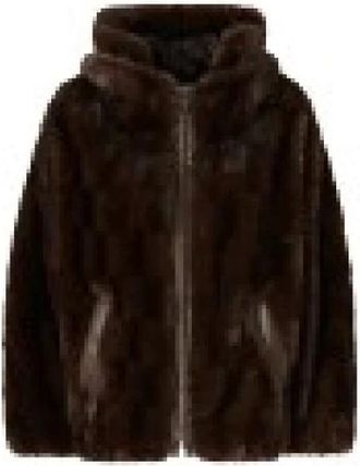 Pinko Faux Fur & Shearling Jassen - Dames - Jassen - Bruin - S - Jassen