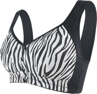 Generic Sports Bra Womens Push Up Comfort Bra Large Breasts Strong Hold Front Closure Tank Top Without Underwire Breathable Bustier Soft Seamless Yoga Bra Ski