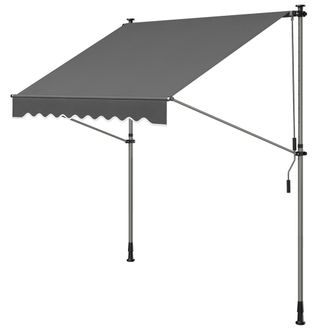 Songmics Toldo retr&aacute;ctil para exterior de 200 x 120 cm de color gris antracita