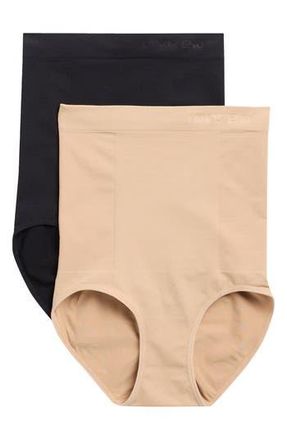 Lands End 2-Pack Contour Flex High Waist Shaping Briefs in Clay/Black at Nordstrom Rack, Size X-Large