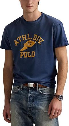 Polo Ralph Lauren Classic Fit Logo Jersey T-Shirt Mens Clothing Rustic Navy : 2XL, Cotton