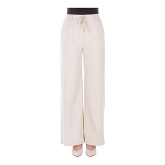 Max Mara Wide Trousers, female, Beige, Size: XL Wide Trousers