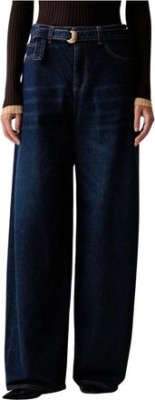 Twinset Wide Jeans - Dames - Loose Fit Jeans - Blauw - W26 - Katoen - Jeans