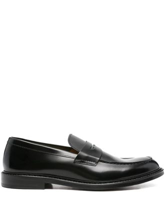 Doucal's penny leather loafers - Black
